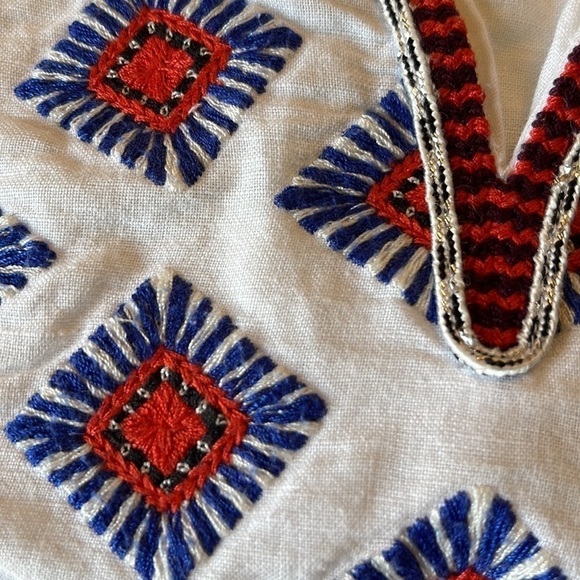 J. crew sunburst cap sleeve embroidered linen & cotton blendTopSize 2. D… - Picture 5 of 9